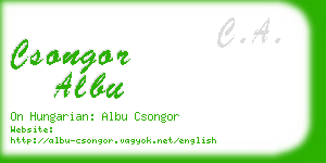 csongor albu business card